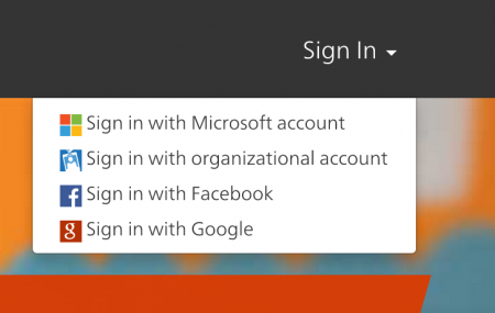 powerpoint office mix sign in options